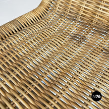 Load image into Gallery viewer, Rattan and chromed steel chairs, 1970s