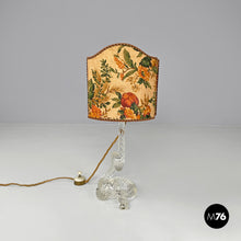 画像をギャラリービューアに読み込む, Table lamps by Seguso in Murano glass and floral fabric, 1930s