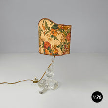 画像をギャラリービューアに読み込む, Table lamps by Seguso in Murano glass and floral fabric, 1930s
