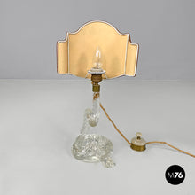 画像をギャラリービューアに読み込む, Table lamps by Seguso in Murano glass and floral fabric, 1930s