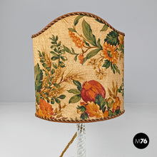 画像をギャラリービューアに読み込む, Table lamps by Seguso in Murano glass and floral fabric, 1930s