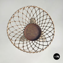 画像をギャラリービューアに読み込む, White wrought iron vase holder with floral decorations, 1900s