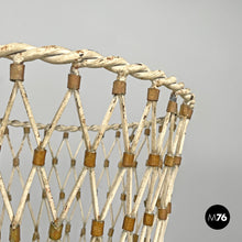 画像をギャラリービューアに読み込む, White wrought iron vase holder with floral decorations, 1900s