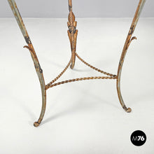 画像をギャラリービューアに読み込む, White wrought iron vase holder with floral decorations, 1900s