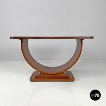 画像をギャラリービューアに読み込む, Wooden coffee table with semicircle legs, 1930s