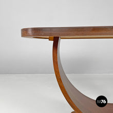 画像をギャラリービューアに読み込む, Wooden coffee table with semicircle legs, 1930s