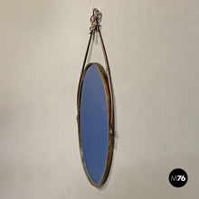 Charger l'image dans la galerie, Brass wall mirror with ribbon, 1950s