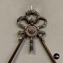 Charger l'image dans la galerie, Brass wall mirror with ribbon, 1950s