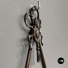 Charger l'image dans la galerie, Brass wall mirror with ribbon, 1950s