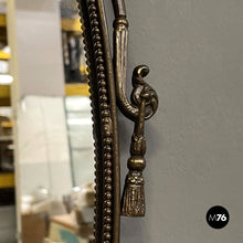 Charger l'image dans la galerie, Brass wall mirror with ribbon, 1950s