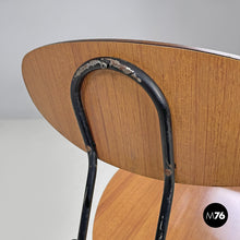 将图片加载到图库查看器,Chair in brown formica and black metal, 1960s
