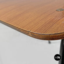 将图片加载到图库查看器,Chair in brown formica and black metal, 1960s