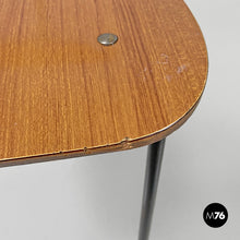 将图片加载到图库查看器,Chair in brown formica and black metal, 1960s