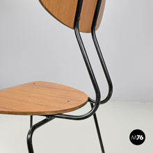 将图片加载到图库查看器,Chair in brown formica and black metal, 1960s