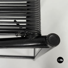Carica l'immagine nel visualizzatore di Gallery, Black metal and plastic Spaghetti stool by Giandomenico Belotti for Alias, 1979