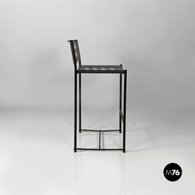 Carica l'immagine nel visualizzatore di Gallery, Black metal and plastic Spaghetti stool by Giandomenico Belotti for Alias, 1979