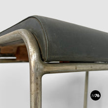 Charger l'image dans la galerie, Stool in metal and faux leather, 1930s