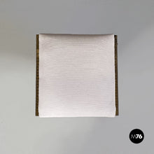 Load image into Gallery viewer, Stools in golden metal and white fabric, 1980s