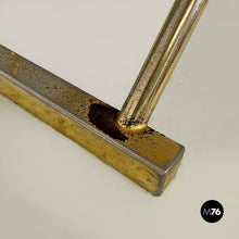 Load image into Gallery viewer, Stools in golden metal and white fabric, 1980s