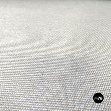 Load image into Gallery viewer, Stools in golden metal and white fabric, 1980s