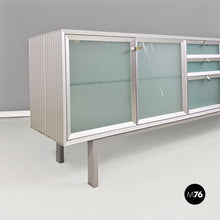画像をギャラリービューアに読み込む, Aluminum and glass Pandora sideboard by Antonia Astori for Driade Aleph, 1990s