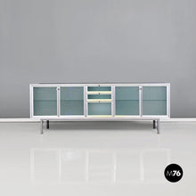 画像をギャラリービューアに読み込む, Aluminum and glass Pandora sideboard by Antonia Astori for Driade Aleph, 1990s