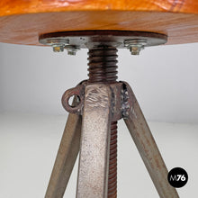 Load image into Gallery viewer, Adjustable stools in wood and metal, 1960s
