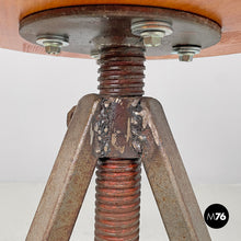Load image into Gallery viewer, Adjustable stools in wood and metal, 1960s
