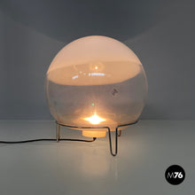 画像をギャラリービューアに読み込む, Murano glass table lamp Sfera by Angelo Mangiarotti for Skipper, 1970s