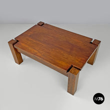 Load image into Gallery viewer, Wooden coffee table with squared legs, 1970s