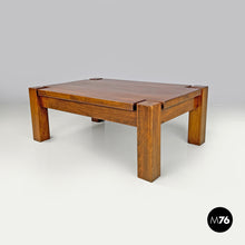 Load image into Gallery viewer, Wooden coffee table with squared legs, 1970s