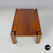 Load image into Gallery viewer, Wooden coffee table with squared legs, 1970s