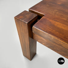 Load image into Gallery viewer, Wooden coffee table with squared legs, 1970s