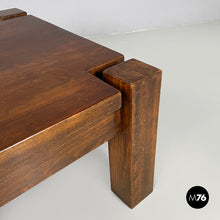 Load image into Gallery viewer, Wooden coffee table with squared legs, 1970s