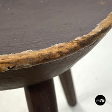 Charger l'image dans la galerie, Brown painted wooden stool, 1920s