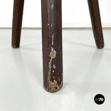 Charger l'image dans la galerie, Brown painted wooden stool, 1920s