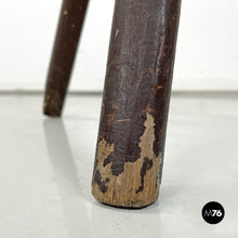 Charger l'image dans la galerie, Brown painted wooden stool, 1920s