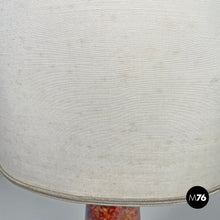 Load image into Gallery viewer, Table lamps in red and golden wood, 1980s