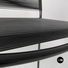 Carica l'immagine nel visualizzatore di Gallery, Black metal and plastic Spaghetti stool by Giandomenico Belotti for Alias, 1979