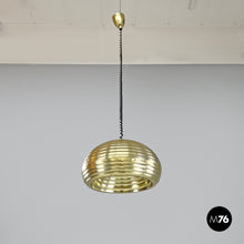 画像をギャラリービューアに読み込む, Splugen Brau golden chandelier by Achille and Pier Giacomo Castiglioni for Flos, 1960s
