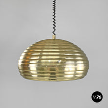 画像をギャラリービューアに読み込む, Splugen Brau golden chandelier by Achille and Pier Giacomo Castiglioni for Flos, 1960s