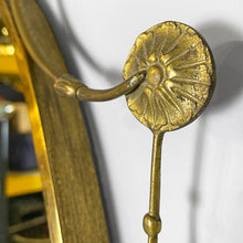 Load image into Gallery viewer, Oval brass wall mirror with classic friezes, 1950s