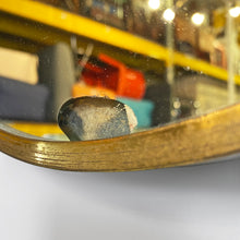 Load image into Gallery viewer, Oval brass wall mirror with classic friezes, 1950s
