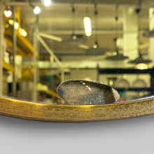 Load image into Gallery viewer, Oval brass wall mirror with classic friezes, 1950s
