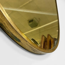 Load image into Gallery viewer, Oval brass wall mirror with classic friezes, 1950s