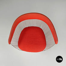 画像をギャラリービューアに読み込む, Metal and red fabric chairs by Warren Platner for Knoll, 1970s