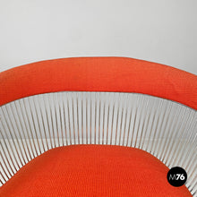 画像をギャラリービューアに読み込む, Metal and red fabric chairs by Warren Platner for Knoll, 1970s