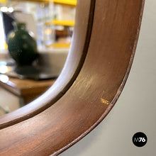 画像をギャラリービューアに読み込む, Squared wooden wall mirror with rope, 1960s