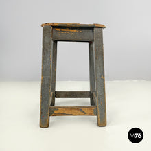 画像をギャラリービューアに読み込む, Industrial wooden stool, 1950s