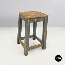 画像をギャラリービューアに読み込む, Industrial wooden stool, 1950s